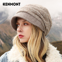 Carmon hat female autumn and winter Korean version of Tide British beret wool hat Joker pile cap warm Fashion Cap