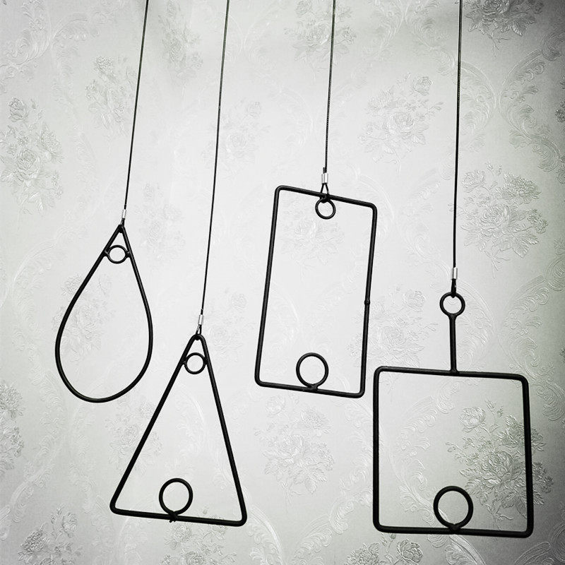 Clothing Store Rings Hemp Rope Pendant Chain Retro Clothing Rack Iron Art Hanger Rack Hanger Hung Clothes Hanger
