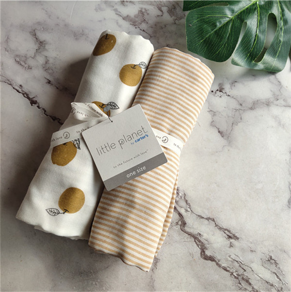 Foreign trade original cotton gauze baby baby bag is packed with newborn soft cover and two packs