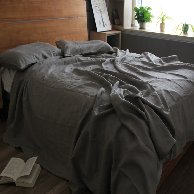 Pháp nhập khẩu tinh khiết linen sheets xuất khẩu rửa tấm duy nhất mảnh rắn màu linen mềm mat đôi 1.8 m giường