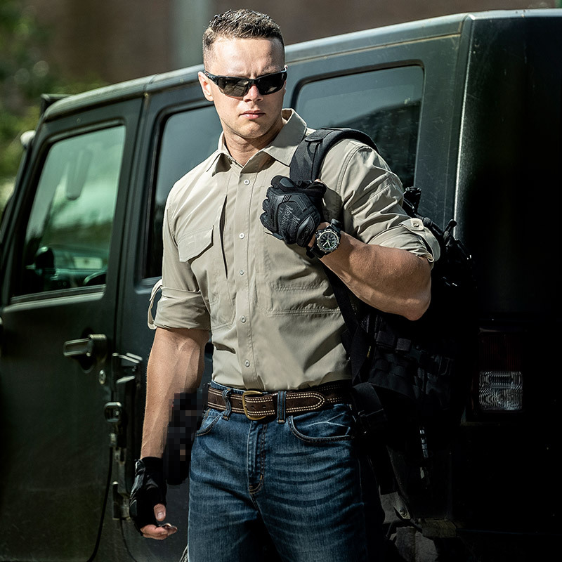 Longya's New Product, Zhanrui Fifth-Generation Tactical Shirt, Men's Casual Business Commuting Outdoor Shirt, Tough Guy Hiking Shirt