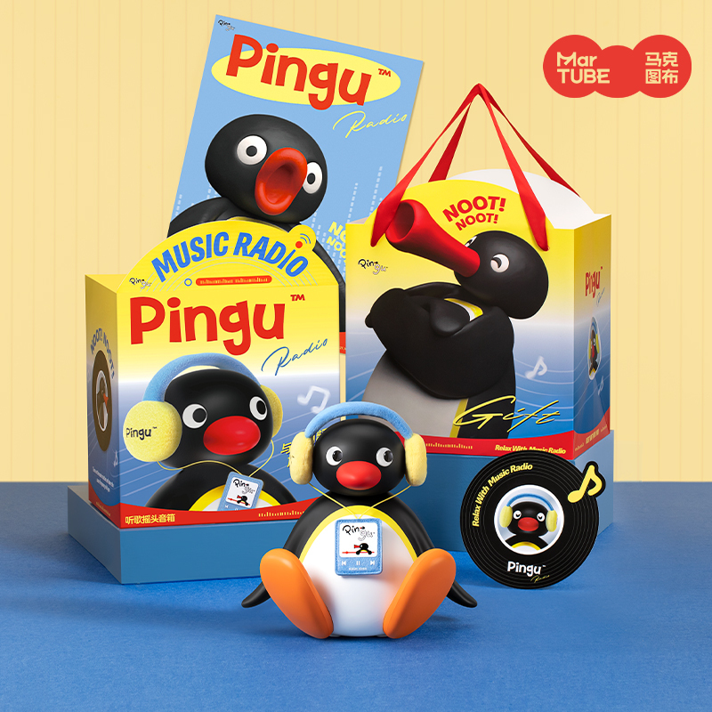 Maktubu Pingu Penguin Bluetooth Speaker Audio Device Birthday Gift for Girls, Best Friends, and Friends - Practical for Graduation