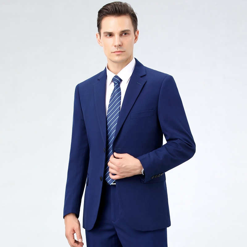 Romon Genuine Wool Suit Set for Men, Young and Middle-Aged, Wedding Suit, Banquet Business Formal Wear, Professional Jacket