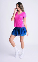 Gucoko 2023 new womens tennis short-sleeved tops and tennis skirts