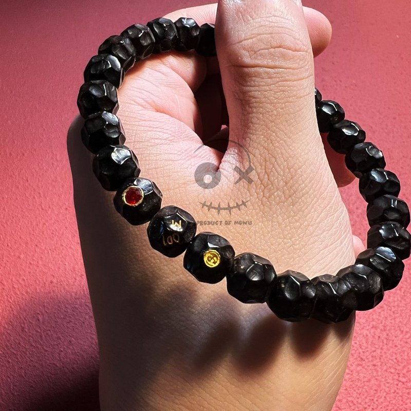 【Produced by Mo-E】"Ming" Original Ecological Coconut Shell Bracelet, Indonesian Black Gold Old Material Hand-Carved Prayer Beads 【Produced by Mo-E】"Ming" Original Ecological Coconut Shell Bracelet, Indonesian Black Gold Old Material Hand-Carved Prayer Beads