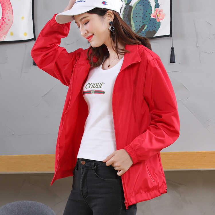 Spring and Autumn Style Hoodless Jacket for Women, 2024 New Versatile Loose Fit Plus Size Slimming Simple Thin Jacket Top