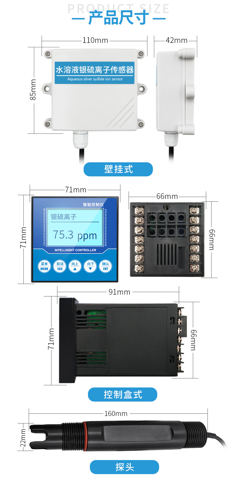 水溶液银硫离子传感器