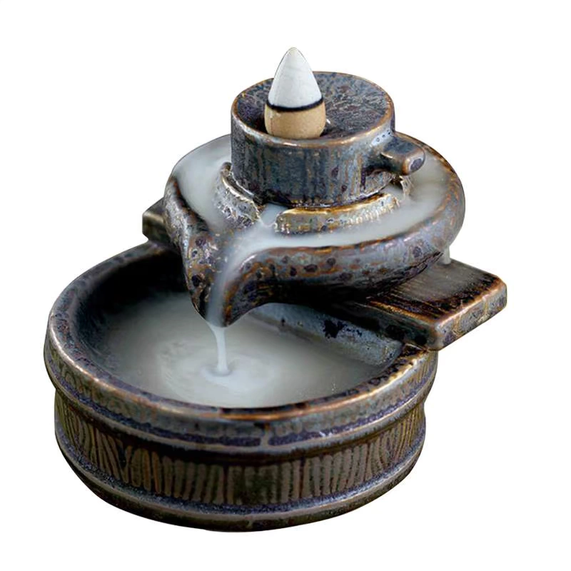 Nhang chảy ngược tự nhiên hương nhang trầm hương trầm hương trong nhà hương nhang trong nhà vệ sinh khử mùi thanh lọc không khí hình nón - Sản phẩm hương liệu