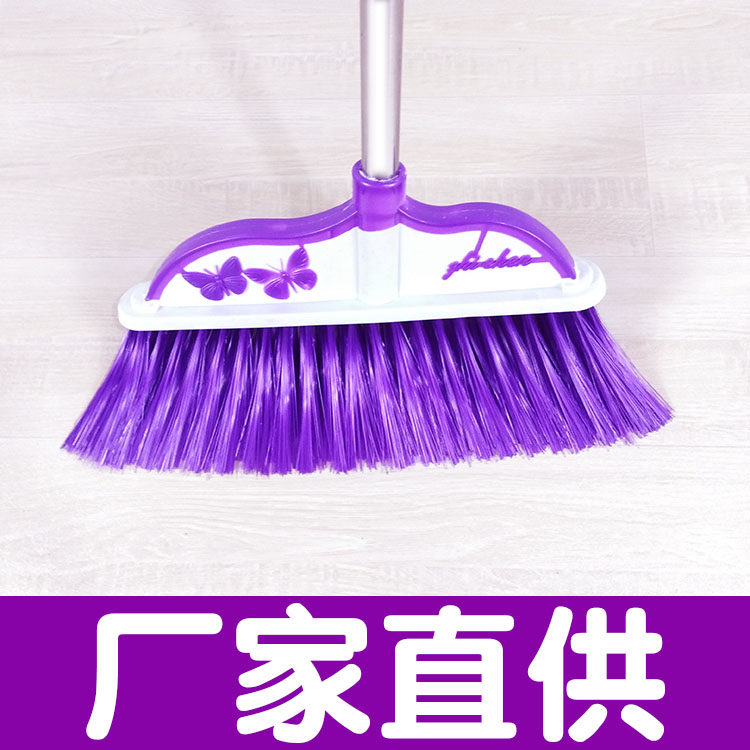 Single broom soft hair household red large indoor sweeping broom broom non-stick hair single broom head