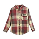 春夏女装长袖衬衫薄款纯棉宽松大码格子开衫衬衣上衣休闲妈妈女装