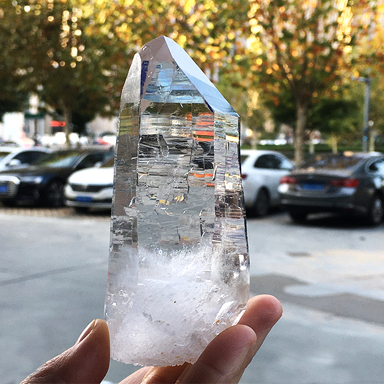 Colombian Lemurian Natural White Crystal Laser Laser Column Blue Needle Column Raw Stone Mineral Crystal Large Ornament