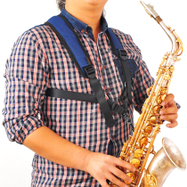  Thickened Saxophone shoulder strap Alto tenor black pipe strap Neck strap Childrens adult universal sling hook