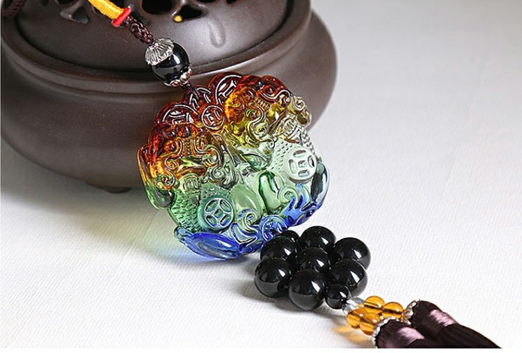 Mặt dây chuyền xe hơi trang sức, vật tư xe hơi, trang trí nội thất xe an toàn, trung chuyển bảy sao, đôi may mắn bán buôn - Ô tô nội thất Accesseries trang trí nội thất xe hơi