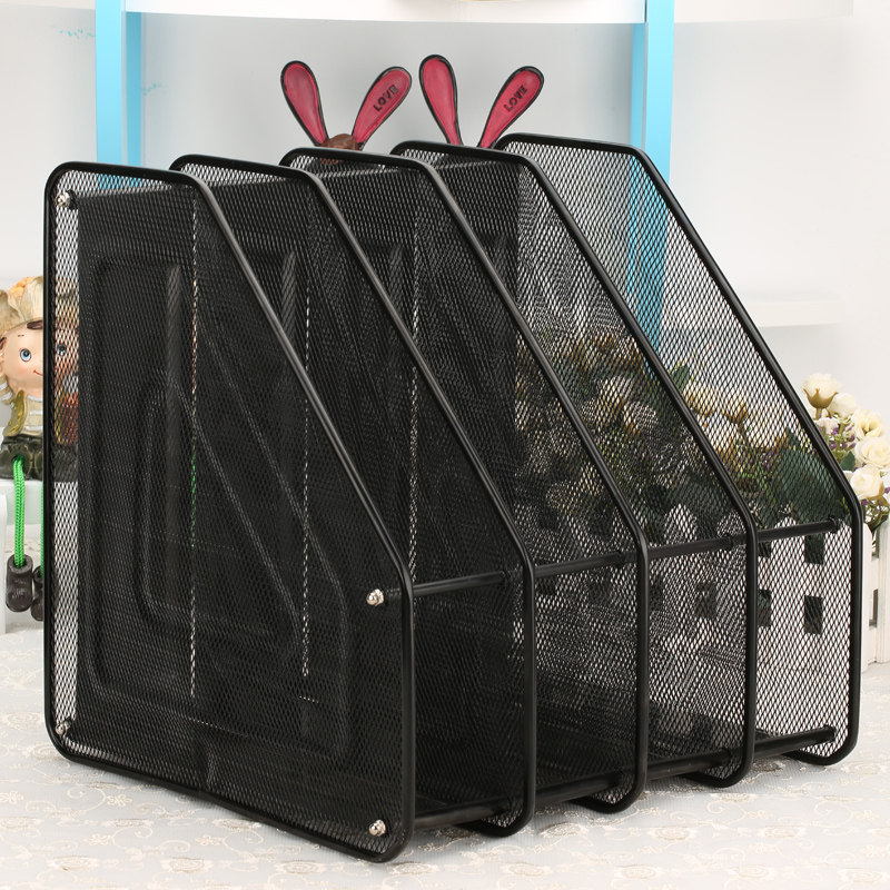 Metal iron mesh four - column file frame four - file shelves Collection frame file box four - fold file file