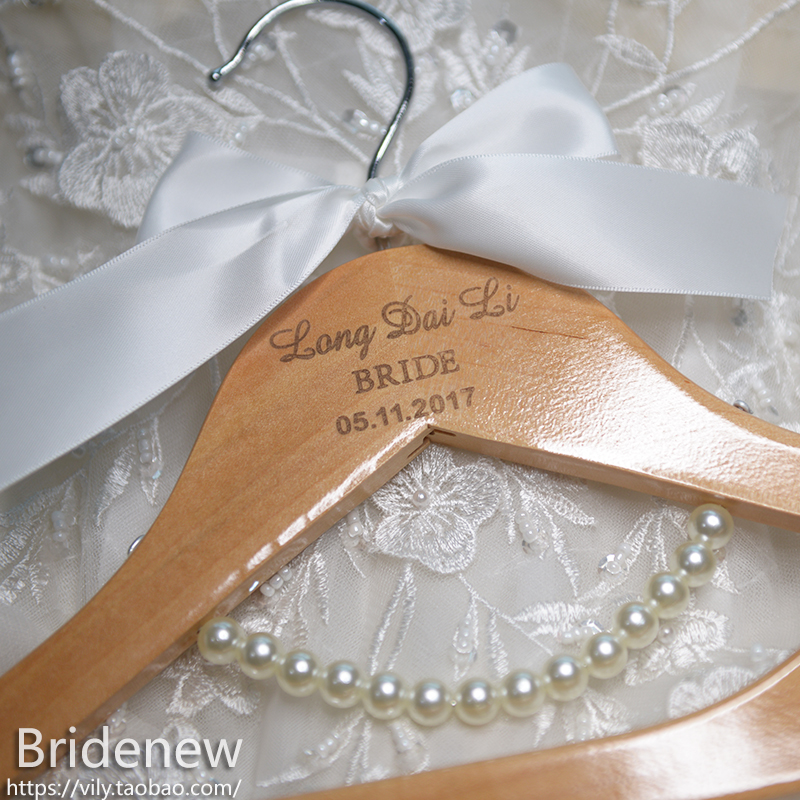 Custom Wedding Hanger Bridal Name Logo Wedding Dress Hanger Diy