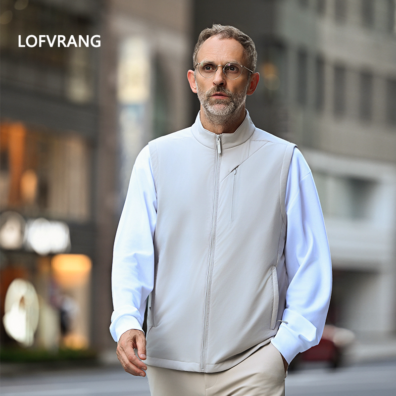 Lofvrang | Hengyu | Navigator Series Spring and Autumn Light Business Casual Warm Men's Vest with Stand Collar Lofvrang | Hengyu | Navigator Series Spring and Autumn Light Business Casual Warm Men's Vest with Stand Collar