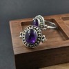 Made in Thailand s925 handmade silver Brazilian amethyst ring