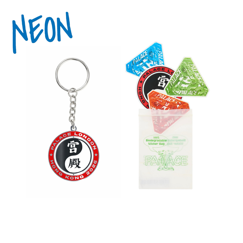 Palace Hong Kong Opening Limited Series Ss26 New Hongkong Accessories Series Sticker Keychain