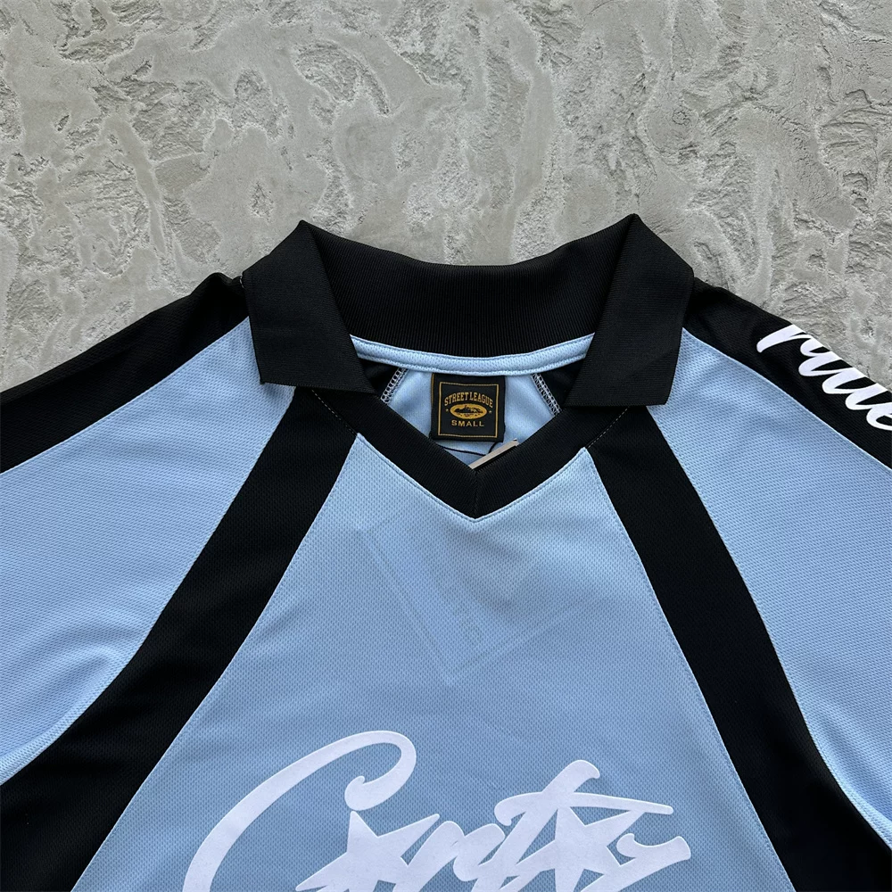 Corteiz Sports футбольная форма, футболка, американский стиль, oversize, с коротким рукавом