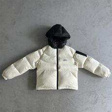 Пуховик мужской corteiz bolo lite jacket恶魔岛透明印花短款连帽羽绒服男街头
