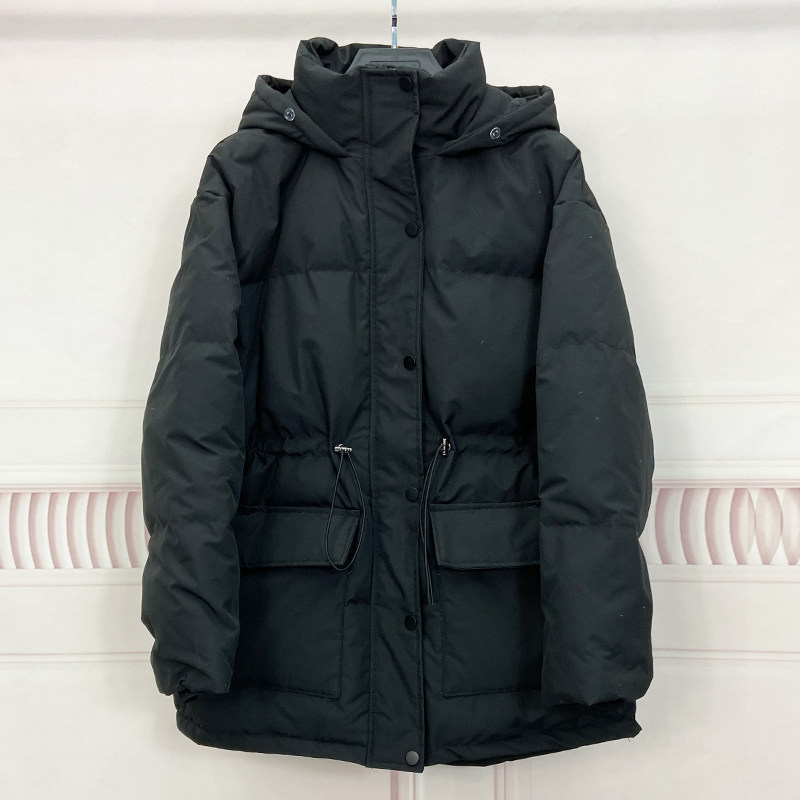 Korean version down jacket women's short waist waist small 2020 winter new coat thickened loose tooling coat trend