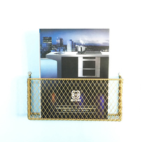 Newspapers and periodicals paper rack iron bookshelf book newspaper magazine rack simple living room sofa Wall dining room desk wall hanging storage rack