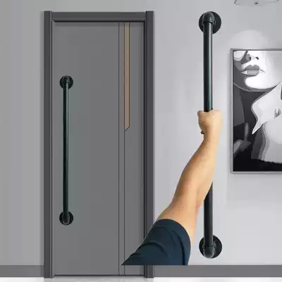 American barn door handle Simple clothing store ktv box door Wooden door Antique door handle Water pipe black