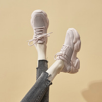 (luxury small fan)mesh breathable sports shoes womens 2021 summer new wild ins super fire net red daddy shoes