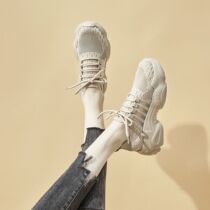 (luxury small fan)summer mesh breathable daddy shoes womens 2021 new versatile thick-soled casual thin sneakers