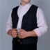 Mùa thu và mùa đông nam xuống áo vest cotton ấm dày trung niên nhiều túi vest nam bên trong và bên ngoài mặc vest vest cotton áo chi lê Áo vest cotton