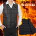 Mùa thu và mùa đông nam xuống áo vest cotton ấm dày trung niên nhiều túi vest nam bên trong và bên ngoài mặc vest vest cotton áo chi lê Áo vest cotton