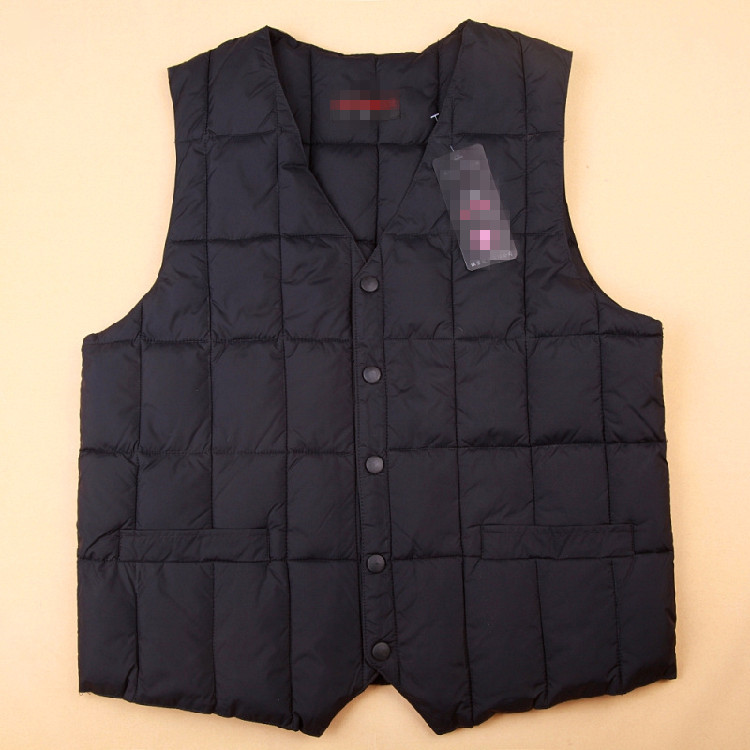 Mùa thu và mùa đông xuống áo vest nam nam trung và già bông áo vest vai cha không tay áo vest cotton áo ba lỗ tanktop nam
