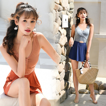 Swimsuit schoolgirl 2019 new conservative one-piece super fairy girl cute Japanese skirt seaside vacation