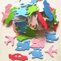 Color EVA handmade Vehicles sponge stickers Adhesive Kindergarten Foam Applid car aircraft