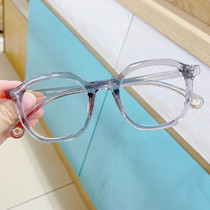 146mm widened and enlarged ultra-light polygonal glasses frame women can be matched with myopia large frame glasses frame men Big Face Green