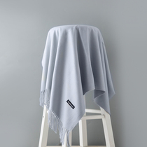 Korean version of bridesmaid clothes Sister shawl scarf Rectangular oversized warm bridal evening dress event gray shawl