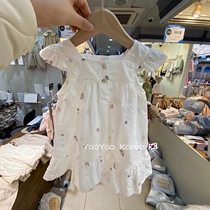 Girls dress Korean version of childrens dress 2022 Summer new foreign air Korea Fashion Shatters Little Girl Sleeveless Dresses