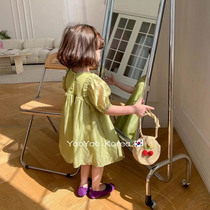 Girls dress Korean version of children dress 22 summer dress new foreign air Korean teas baby casual fashion female baby princess dress