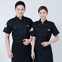 Черный фартук, короткий рукав