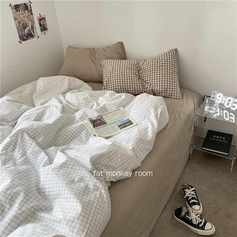 The Four Seasons don't have to be too rushed) Ins Wind Day style all-cotton washed cotton mix Bed Goods Four Pieces Dorm Three Sets