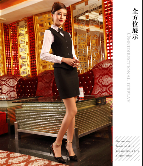 Khách sạn làm việc đặt KTV đêm dài tay tùy chỉnh nhà hàng Tây bồi bàn vest nam và nữ bida vest nữ áo khoác nữ hàng hiệu