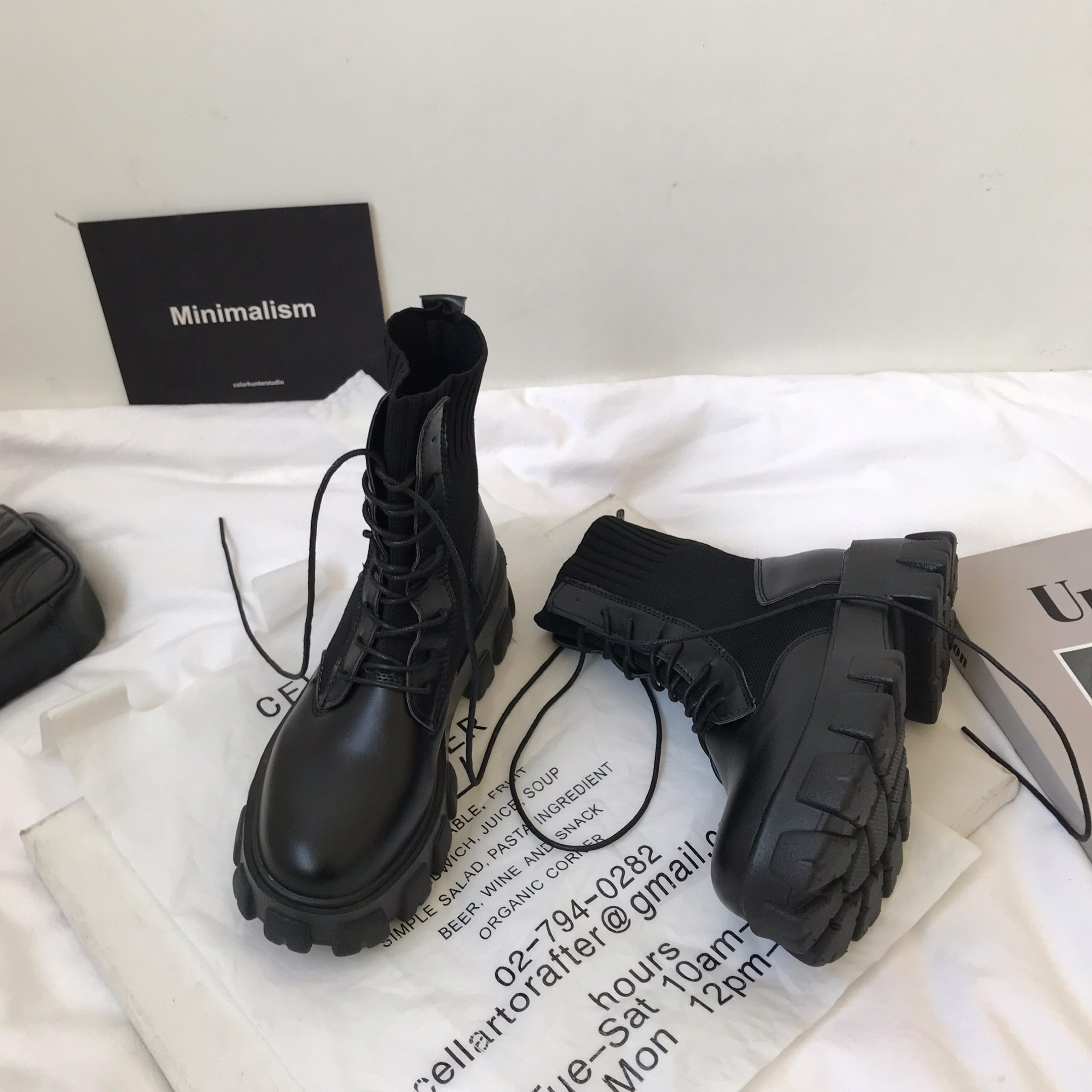 Small sun home Korean version of ins increased retro locomotive short boots thick bottom British Martin boots female tide 2021 New