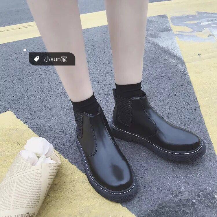 Little sun family Korea ulzzang British ins Martin boots knight student boots women 2021 new fashion summer