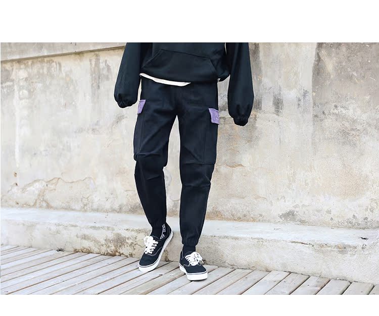 Quần nhung kẻ sọc Nhật Bản overalls quần nam chân lỏng xu hướng mùa thu và mùa đông quần dày quần short nam kaki