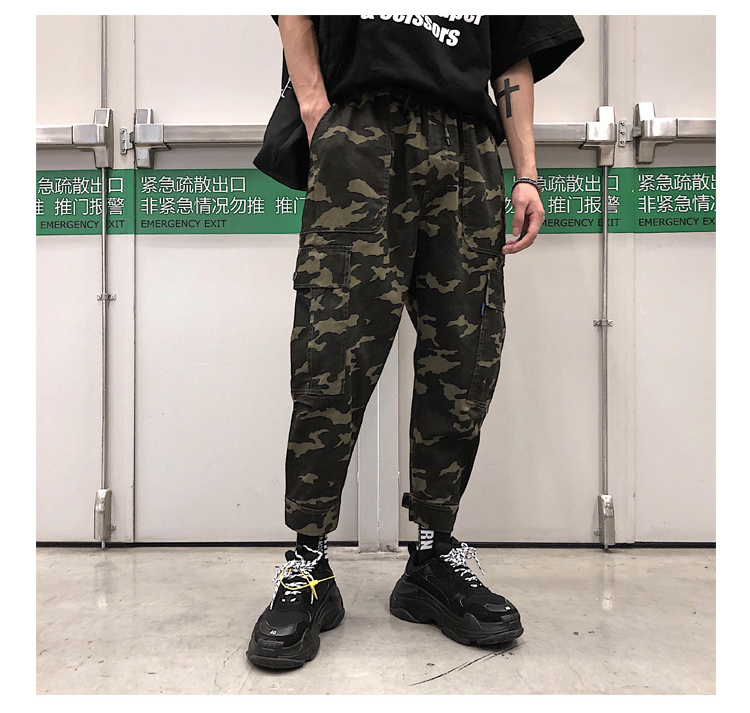 2018 mùa thu mới Nhật Bản retro overalls nam lỏng lẻo 9 điểm quần âu xu hướng chân chín quần quan lot nam