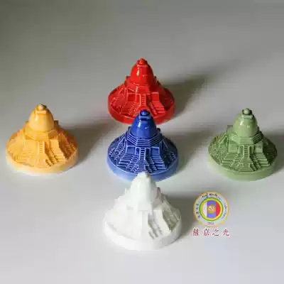 〓Made by the Light of Sakya〓 Made by Atixia's hand-pressed tower, made by rubbing and turning the mold, like a Dharma five-square Stupa