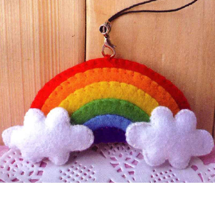 29 Free Tailoring Manual DIY Cartoon Cloth Art Unwoven Fabric Material Bag Rainbow Cloud pendant Milk Bubble time