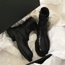 ann Martin boots womens summer thin net red British style black breathable all-match short boots 2021 new ins tide