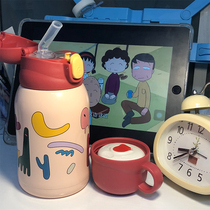 New products Childrens insulated cup female with straw nursery school special boy kettle primary school childrens water glass