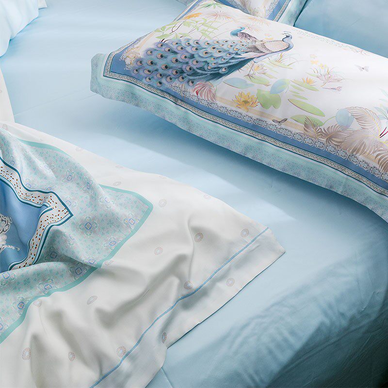 Summer 80 pure double-sided Tencel 4-piece set cool naked sleeping quilt sheets for two